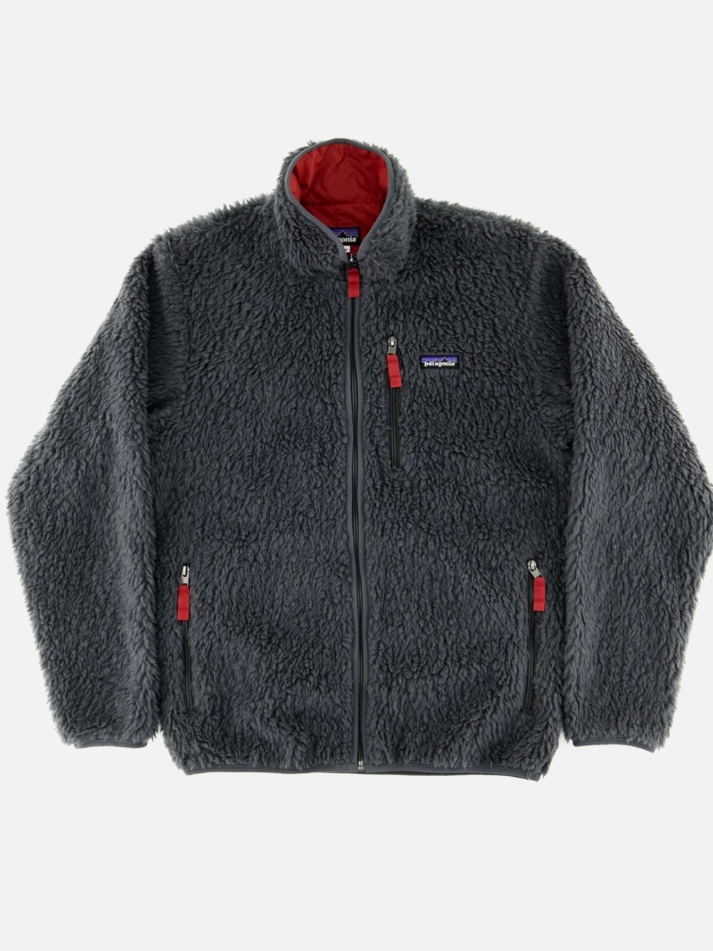 Patagonia Mens Medium Retro-X Cardigan Deep Pile Fleece Jacket Full Zip Gray